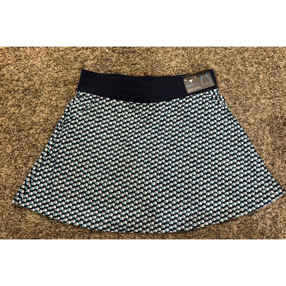Callaway Golf Skort Opti-Dri TrueSculpt Blue Geometric Women Size S CGKBSCJ0OF